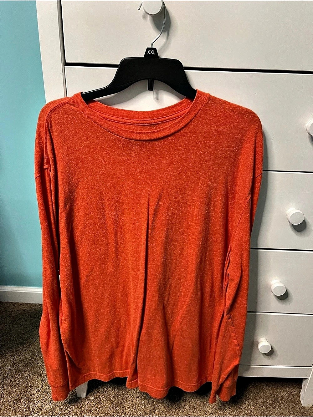 Long Sleeve Tee in Orange Like New
